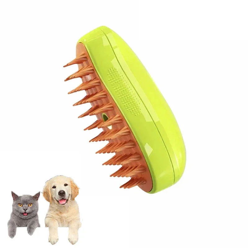 Cat Dog Steamy Brush Steam Brush Electric Sprayer for Massage Pet Grooming Tool Shedding 3 in 1 Electric Sprays Massage Combs Cat Accessories Pet Pets Bolsa De Baño Para Gato Peigne Chien Cat Supplies