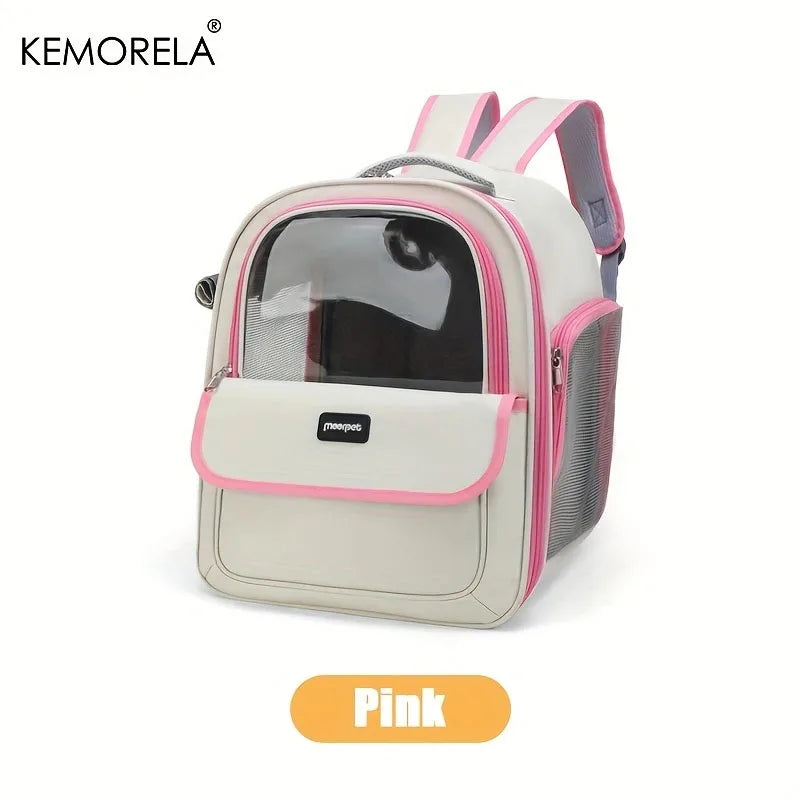 Kemorela Breathable Mesh Pet Carrier Backpack For Dogs And Cats