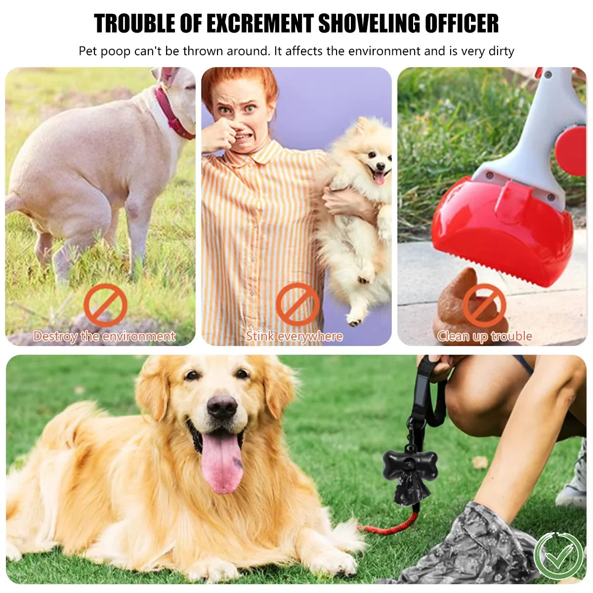 Dog Poop Bags 8 Rolls Paw Print Pattern Leak-Proof Extra Thick Pet Waste Bags Portable Disposable Puppy Walking Clean Garbage Bags