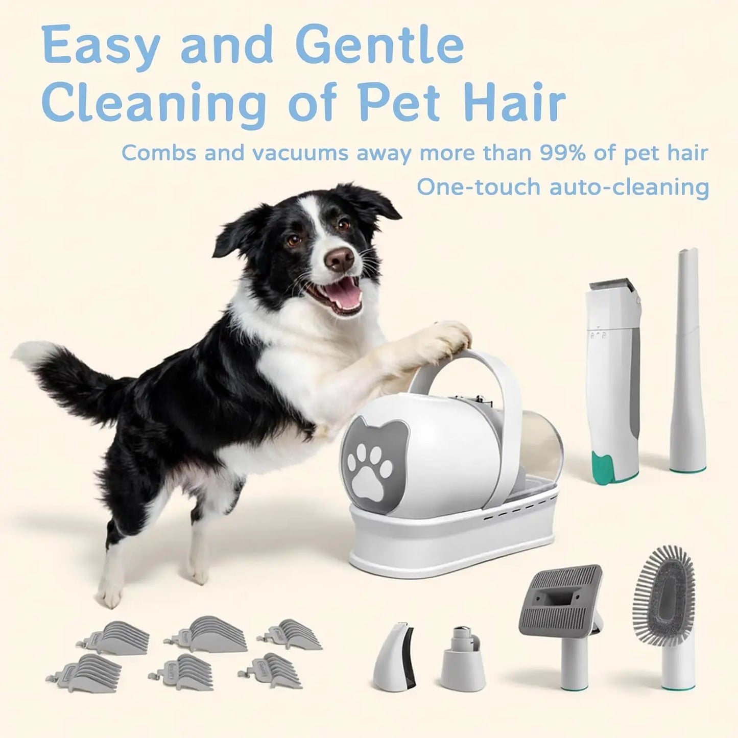 Dog Grooming Vacuum Kit 7 In 1 For Pets Deshedding