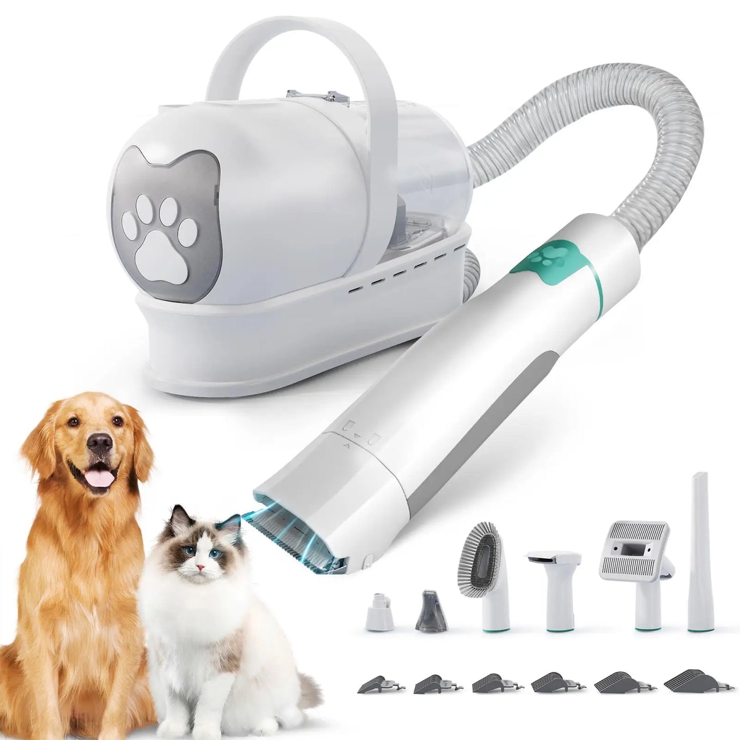 Dog Grooming Vacuum Kit 7 In 1 For Pets Deshedding