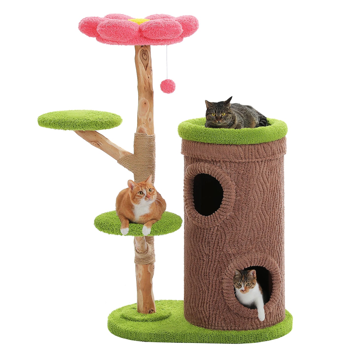 PAWZ Road Large Cat Tree Tower With Four Condos Indoor
