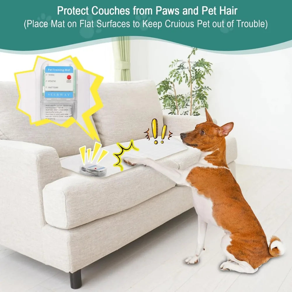 Pet Training Shock Mat 60"x12" - 3 Modes for Dogs & Cats, Keep Off Furniture & Countertops