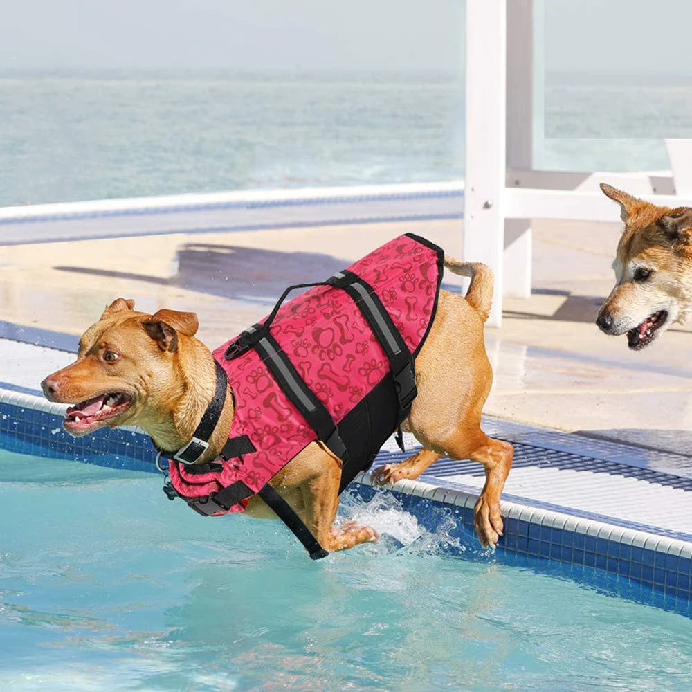 Dog Life Jacket Dog Life Vest for Swimming Beach Boating with High Buoyancy Summer Pet Flotation Vest for Small Medium Large Dog