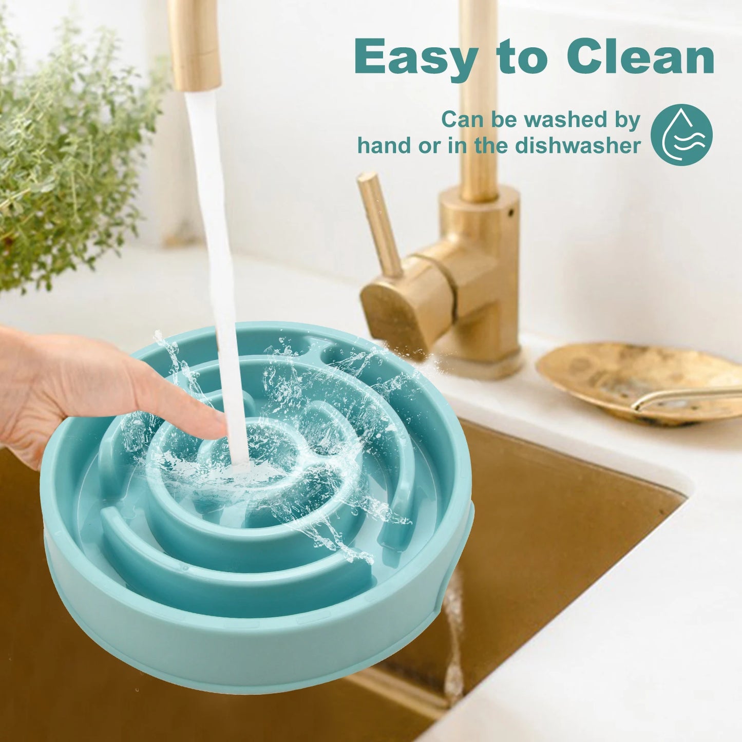 Slow Feeder Dog Bowl Non Slip AntiGulping Eco Pet Dish