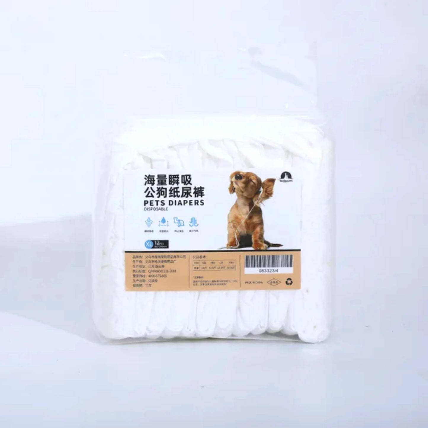 10PCS Disposable Dog Diapers Female Male Super Absorption Physiological Cat Pet Leakproof Nappies Pants Breathable Puppy Short