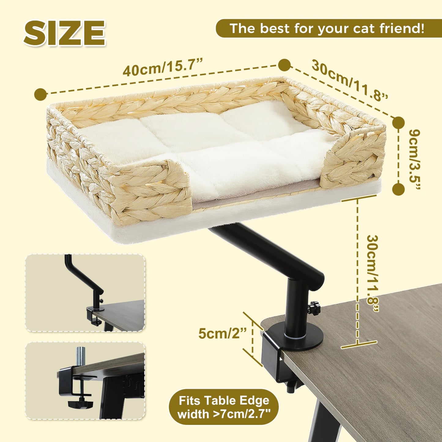 PAWZ Road Cat Desk Bed Rotatable Stand for Indoor Cats