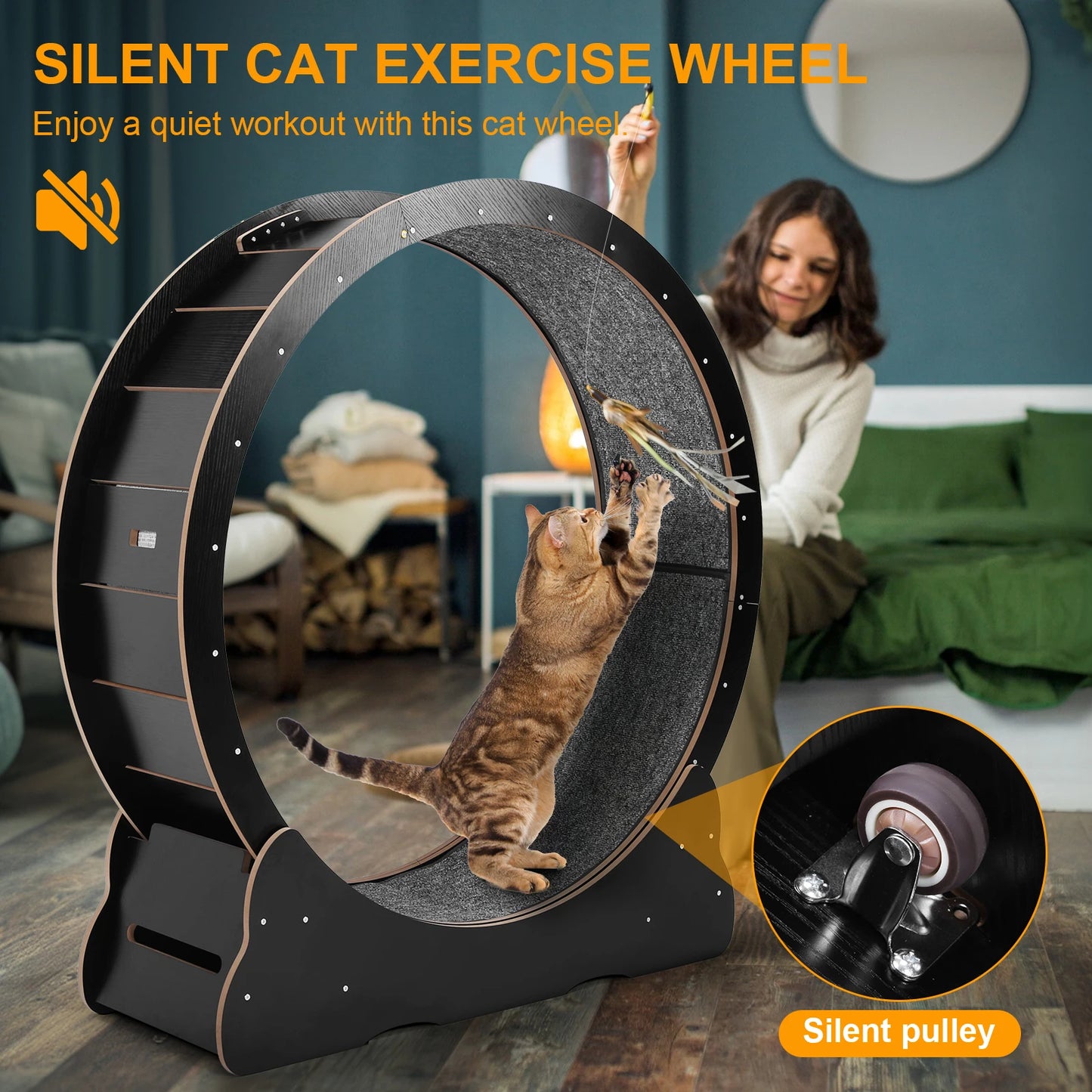Cat Exercise Running Wheel Treadmill For Indoor Cats
