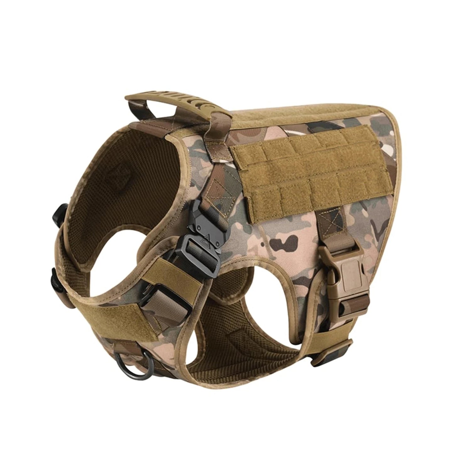 Tactical Dog Harness With Molle Pouches And Reflective Vest