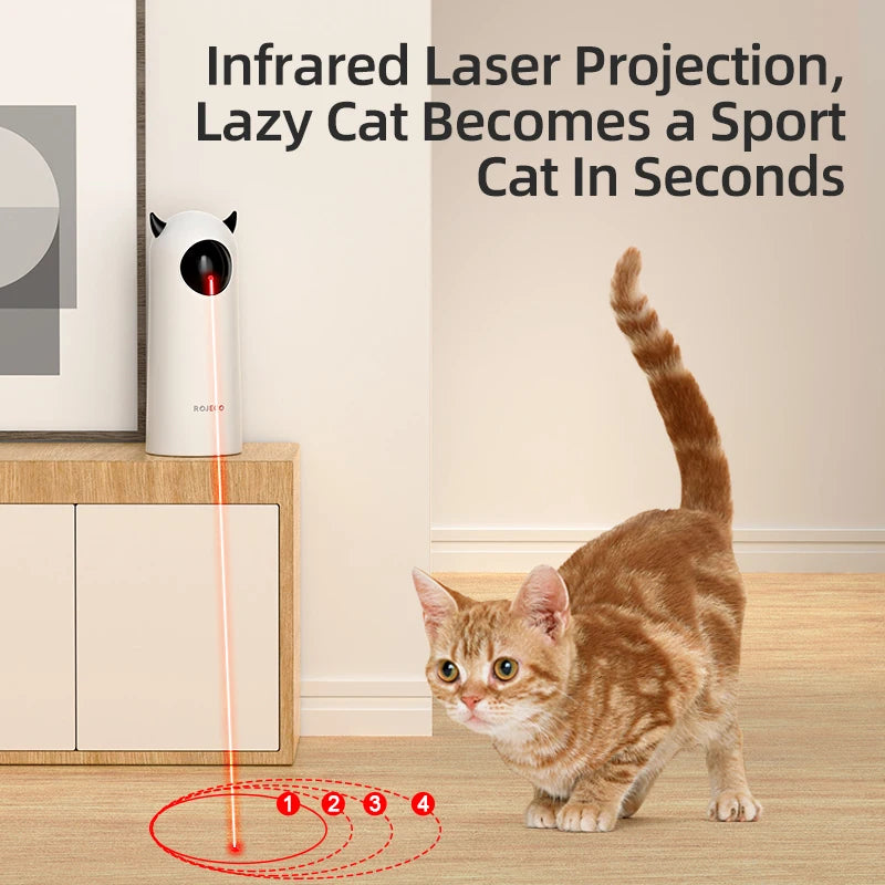 ROJECO Automatic Interactive Cat Toy Laser Teaser For Indoor Play