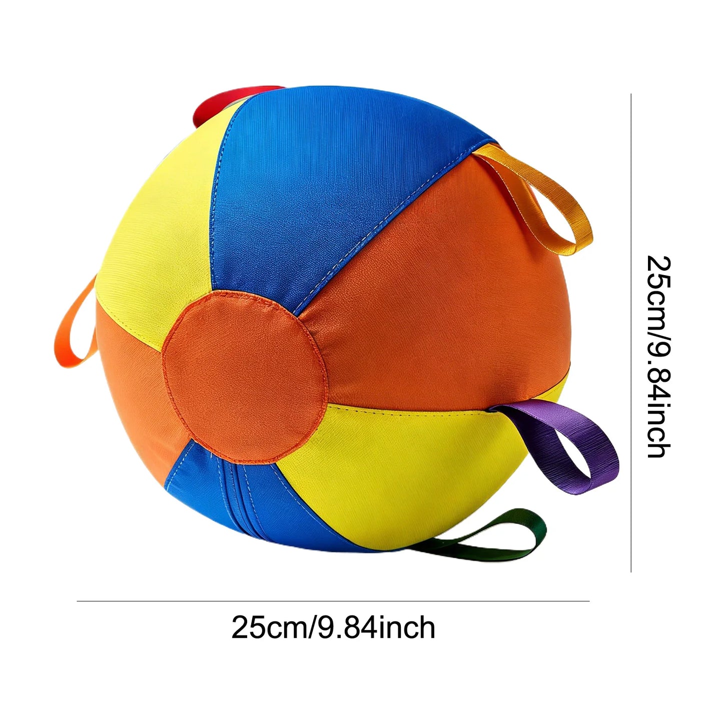 Herding Ball With Straps Inflatable Chew Resistant Fabric Dog Ball