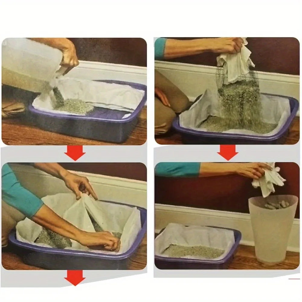 10pcs Washable Cat Litter Filters - Easy to Use, Recyclable, Excellent Workmanship, Designed for Pet Litter Box Liners