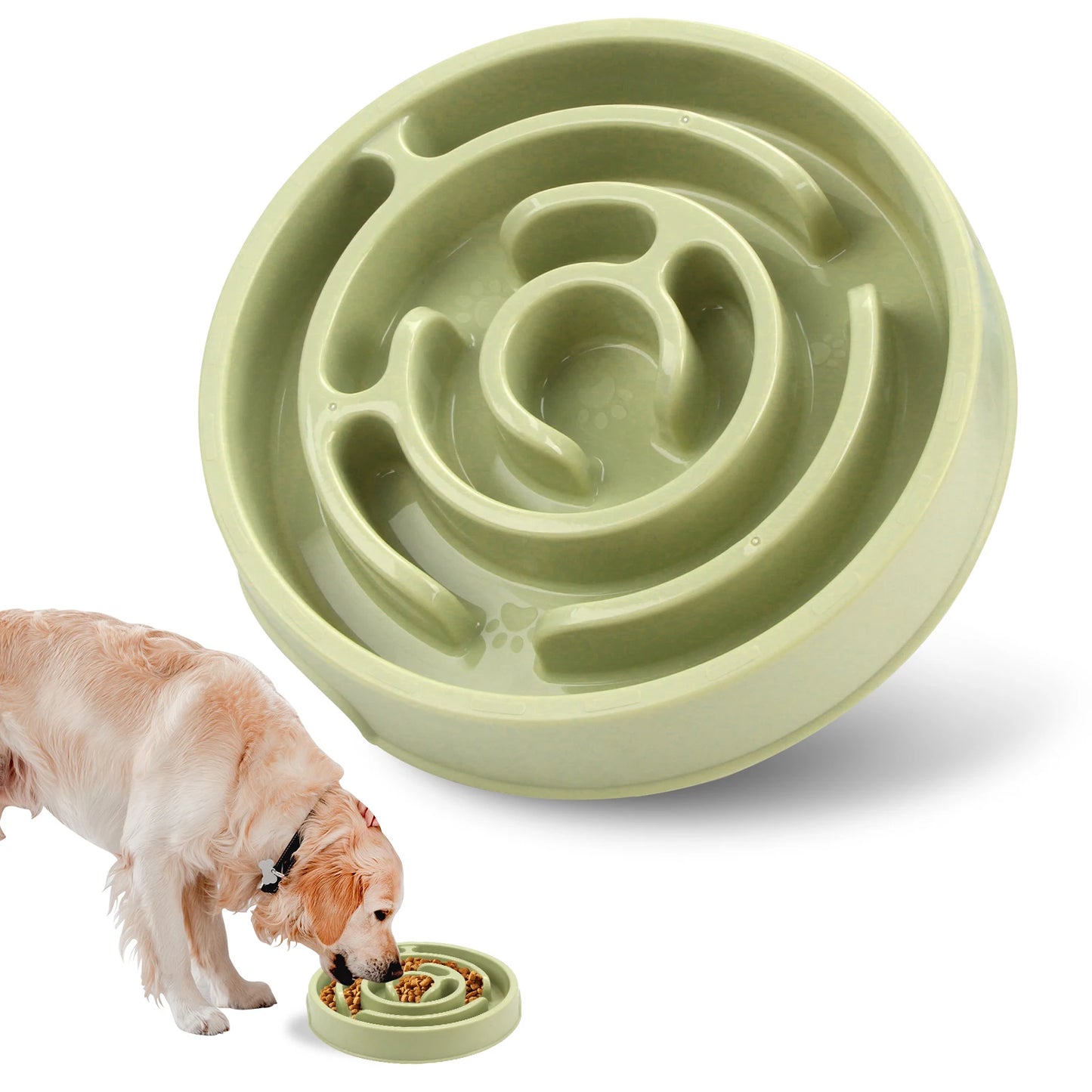 Slow Feeder Dog Bowl Non Slip AntiGulping Eco Pet Dish