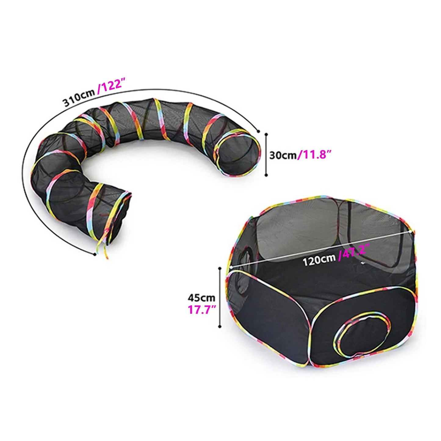 Outdoor Cat Enclosure Portable Cat Tent Play Tunnel For Cats