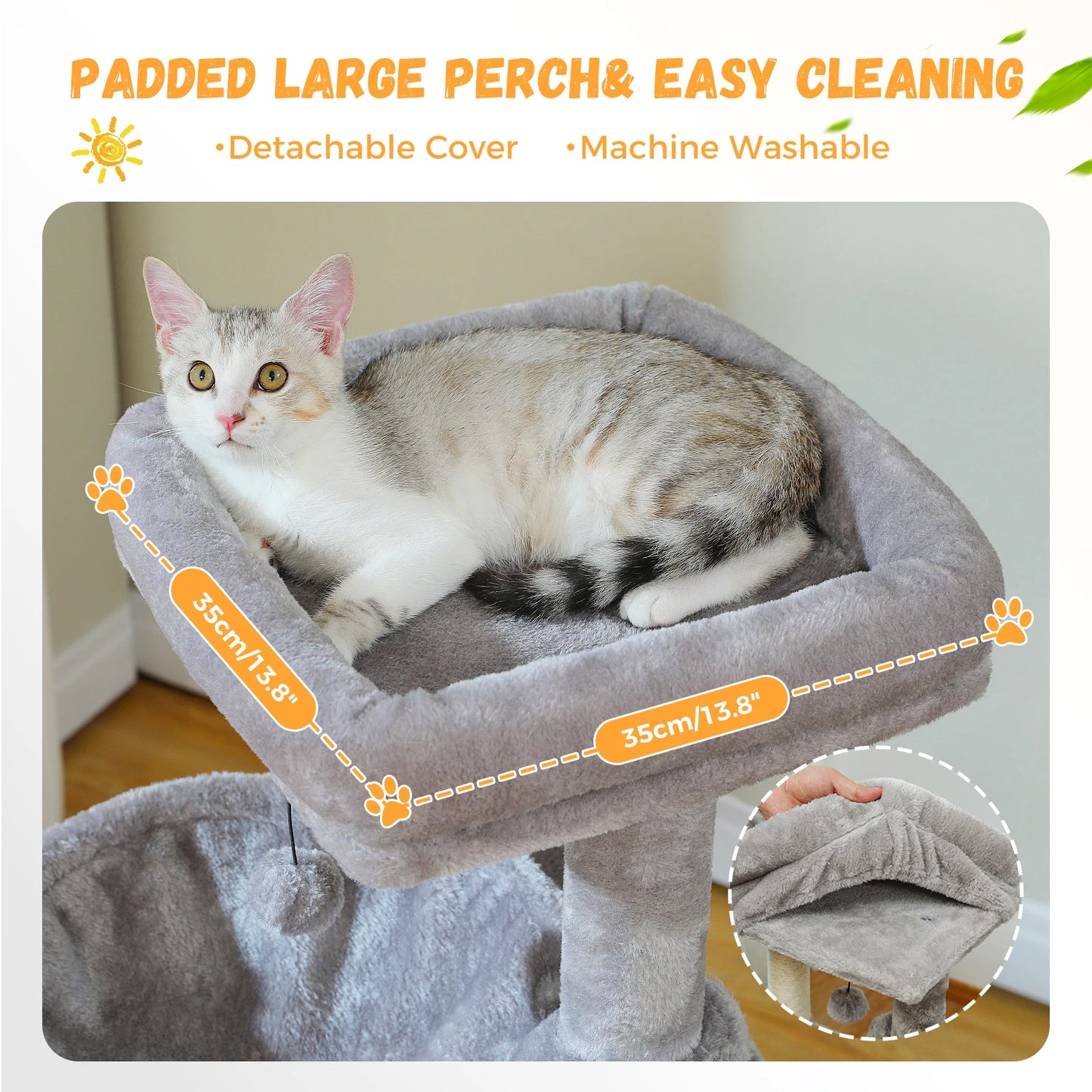 PAWZ Road Large Cat Tree Multi-Level Tower With Two Condos