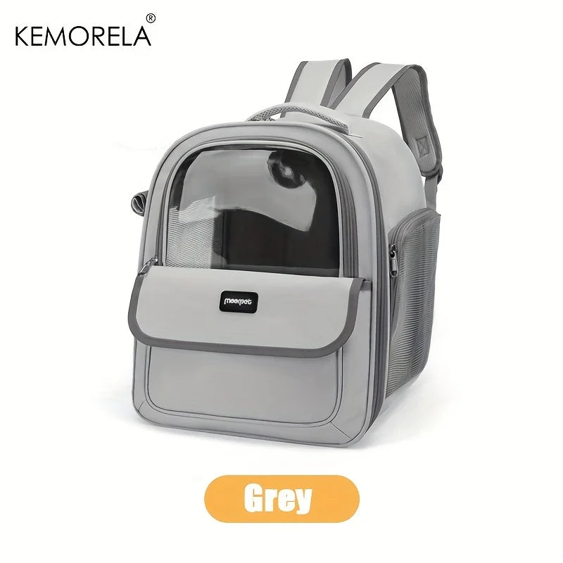 Kemorela Breathable Mesh Pet Carrier Backpack For Dogs And Cats