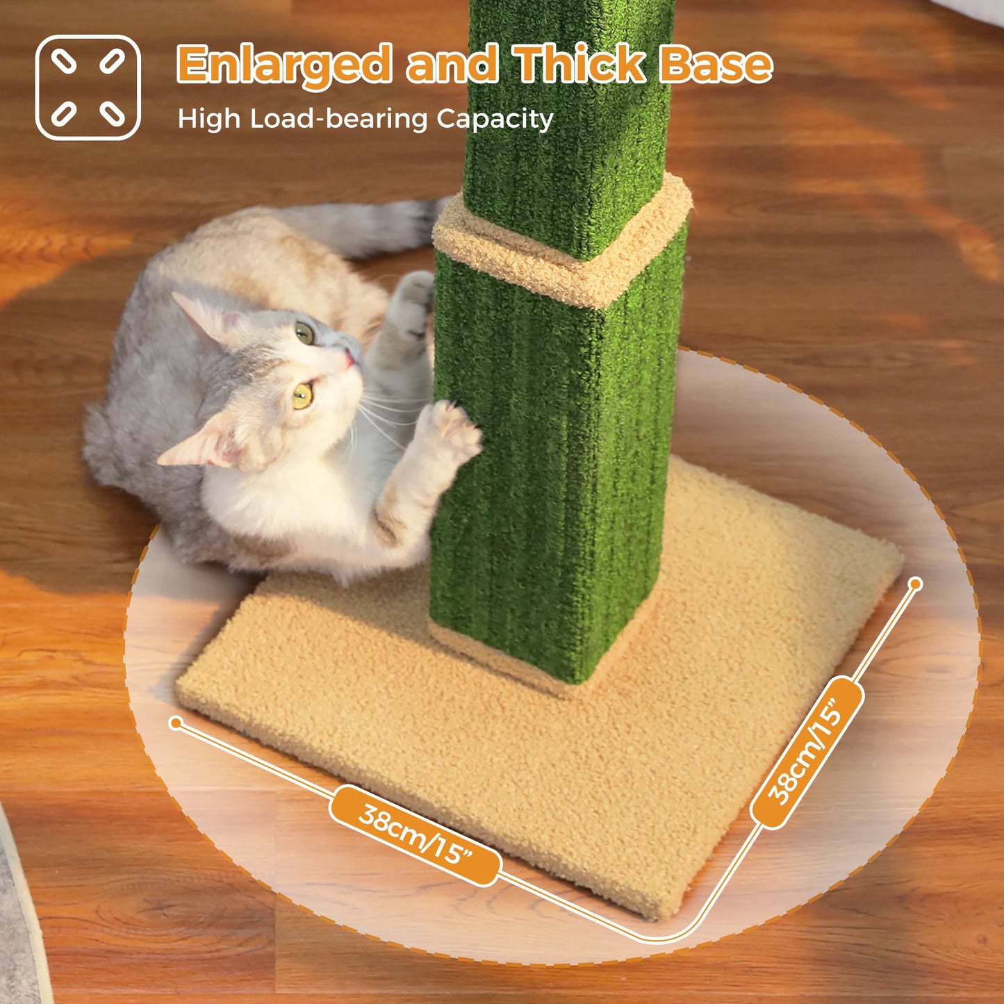 Large Cat Scratching Post for Indoor Cats Adults Ultimate Scratch Post with Woven Sisal Dangling Ball Tall Cat Scratcher Cat Toy