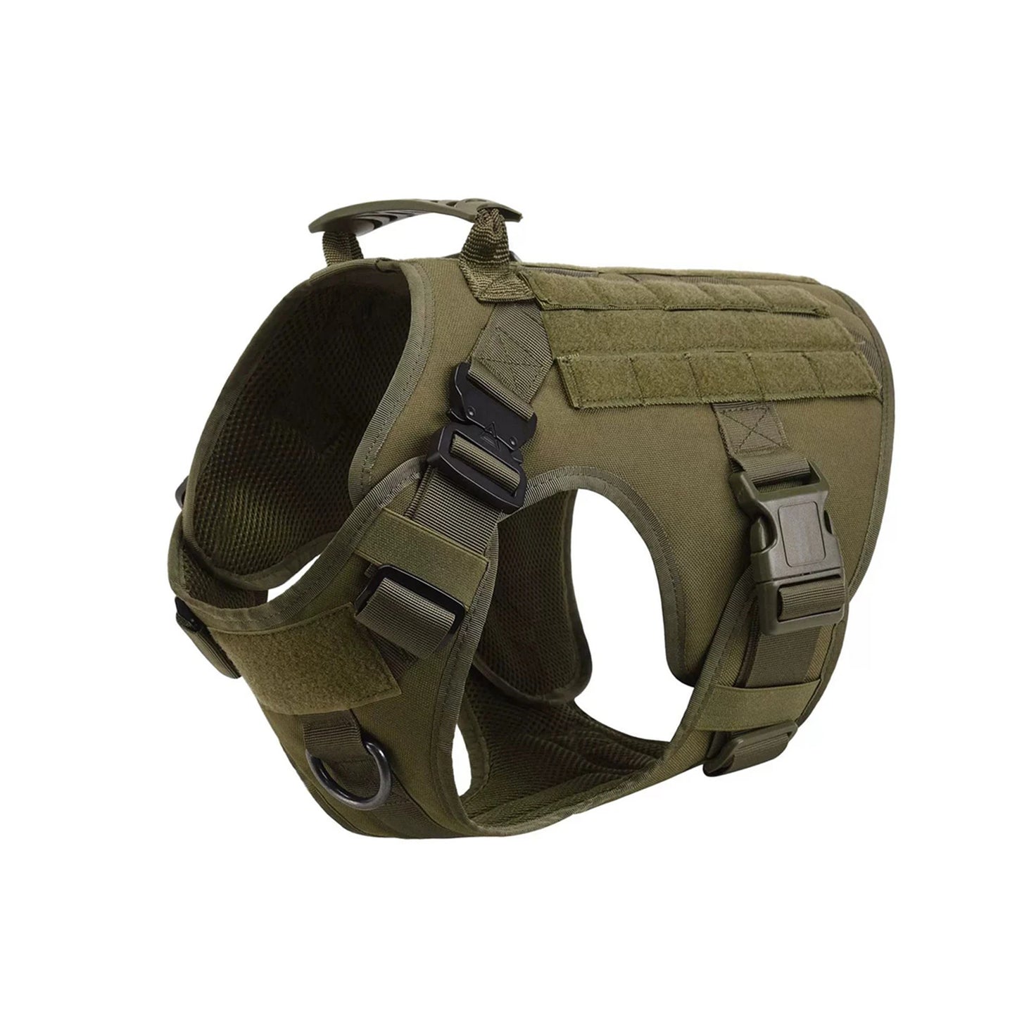 Tactical Dog Harness With Molle Pouches And Reflective Vest