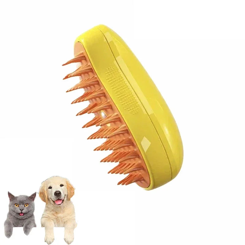 Cat Dog Steamy Brush Steam Brush Electric Sprayer for Massage Pet Grooming Tool Shedding 3 in 1 Electric Sprays Massage Combs Cat Accessories Pet Pets Bolsa De Baño Para Gato Peigne Chien Cat Supplies