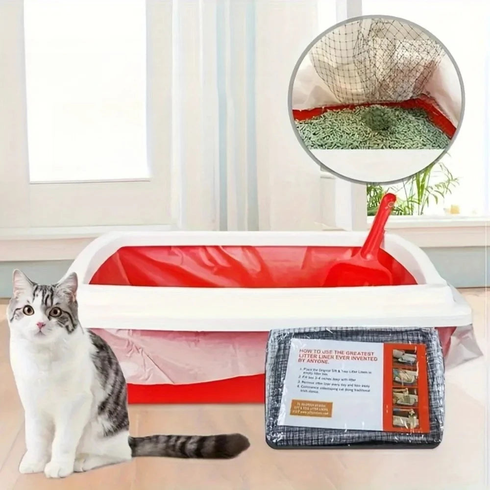 10pcs Washable Cat Litter Filters - Easy to Use, Recyclable, Excellent Workmanship, Designed for Pet Litter Box Liners