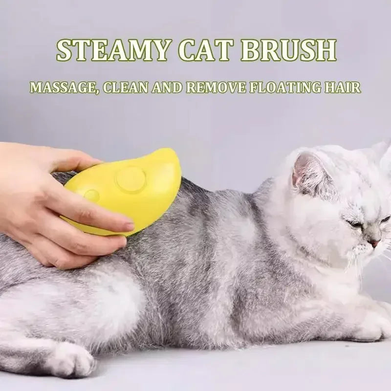 Cat Dog Steamy Brush Steam Brush Electric Sprayer for Massage Pet Grooming Tool Shedding 3 in 1 Electric Sprays Massage Combs Cat Accessories Pet Pets Bolsa De Baño Para Gato Peigne Chien Cat Supplies