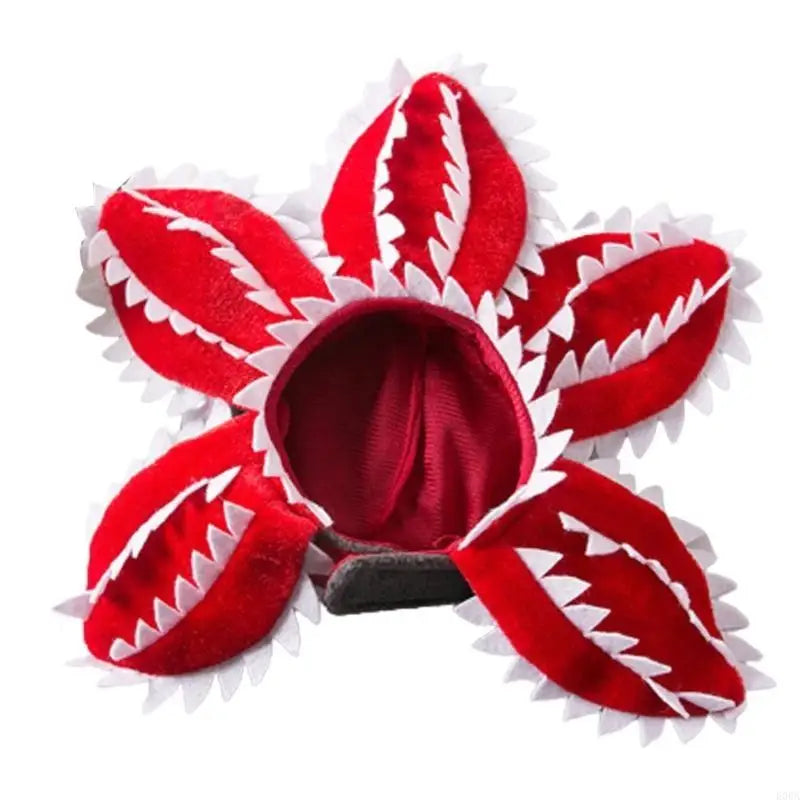 Funny Cat Hat Demogorgon Scary Flower Costume Birthday Pet Accessories Supplies Pet Dogs Headwear Adjustable Sticker