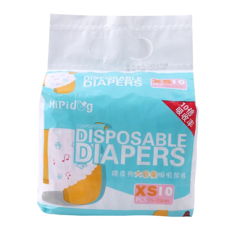 10/12PCS/pack Super Absorption Physiological Pants Dog Diapers For Dogs Pet Female/Male Dog Disposable Leakproof Nappies Puppy