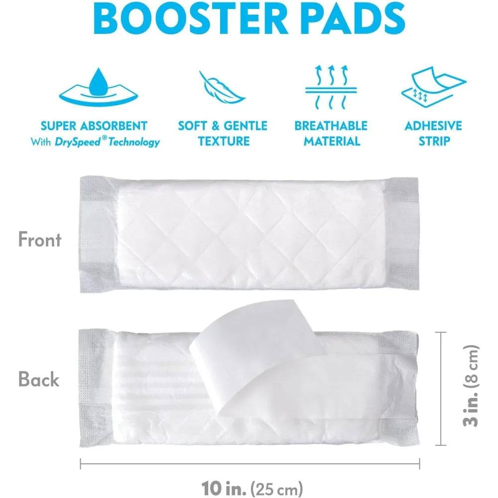Disposable Dog Diaper Booster Pads, Inserts for Male & Female Dog Diapers & Belly Bands, Flow-Through