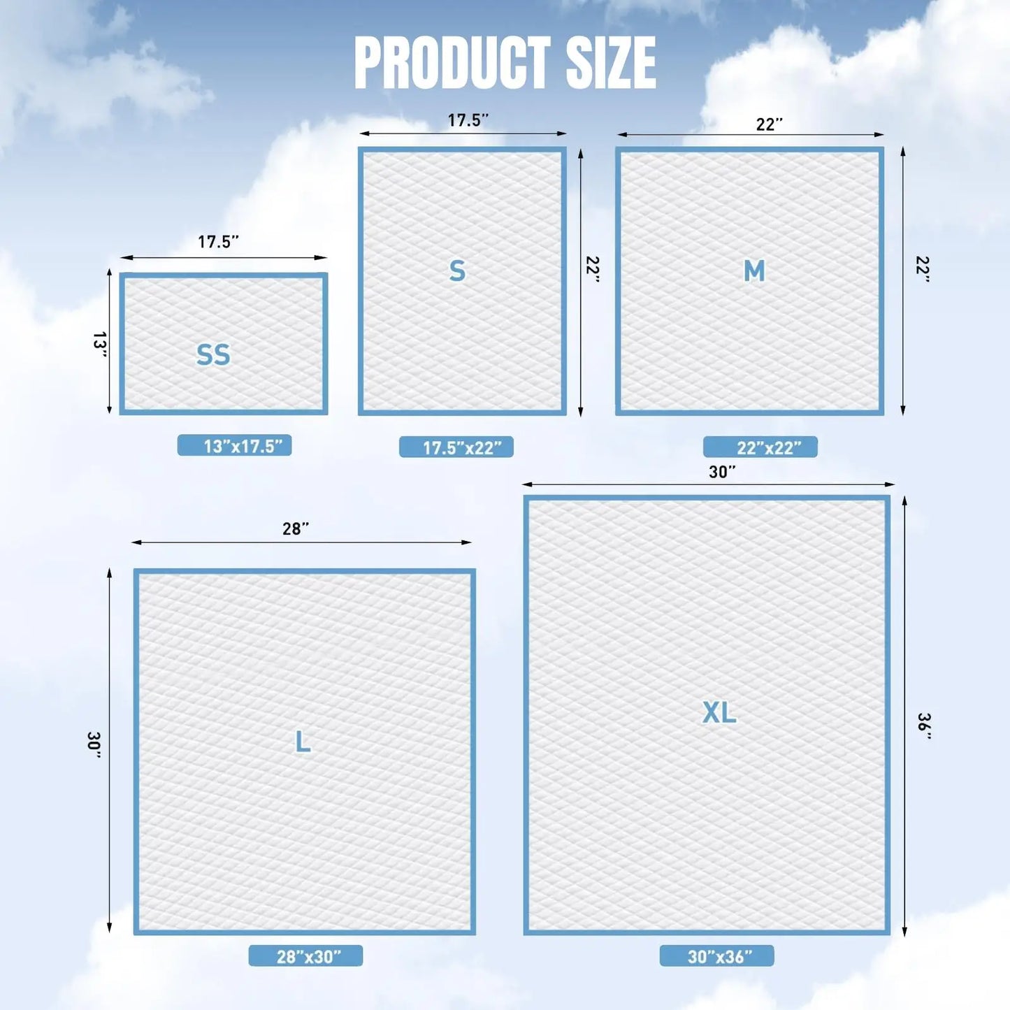 Super Absorbent Dog Pee Pads Disposable Puppy Training Pads Multi Size Leak-Proof Pet Potty Mat Quick-Dry Cat Dog Diaper Indoor Pet Urine Mat Toilet Supplies