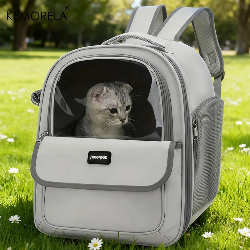 Kemorela Breathable Mesh Pet Carrier Backpack For Dogs And Cats