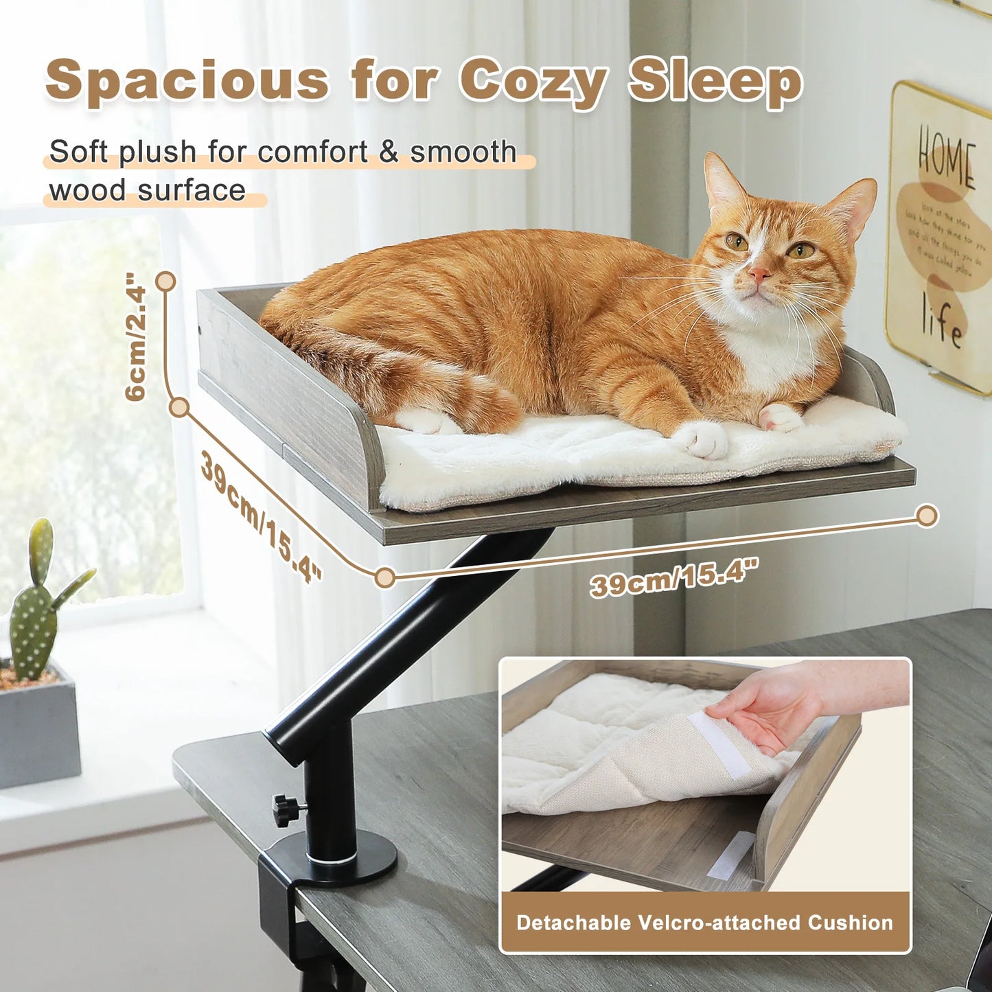 PAWZ Road Cat Desk Bed Rotatable Stand for Indoor Cats