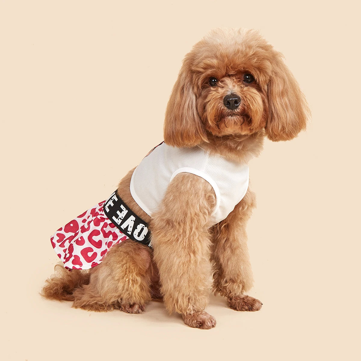 Pet Two-Piece Dress Summer Dog Cat Leopard Print Soft Cute Girl Princess Daily Small Puppy Female Pet Costume Outfit