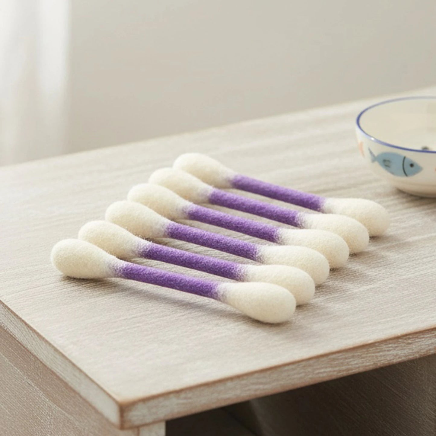 Cotton Swab Shaped Catnip Toy Six Pack Felt Kitty Chew