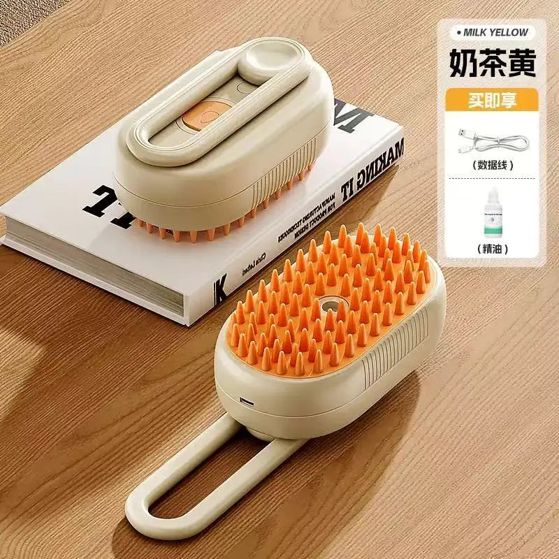 3-in-1 Dog Hair Brush Cat Hair Brush Electric Pet Cleaning Brush Steam Spray Brush Massage Hair Removal Comb Anti Flying Brush