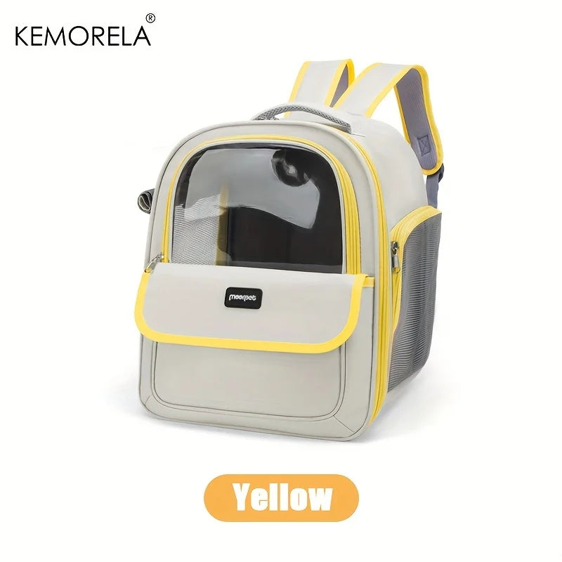 Kemorela Breathable Mesh Pet Carrier Backpack For Dogs And Cats