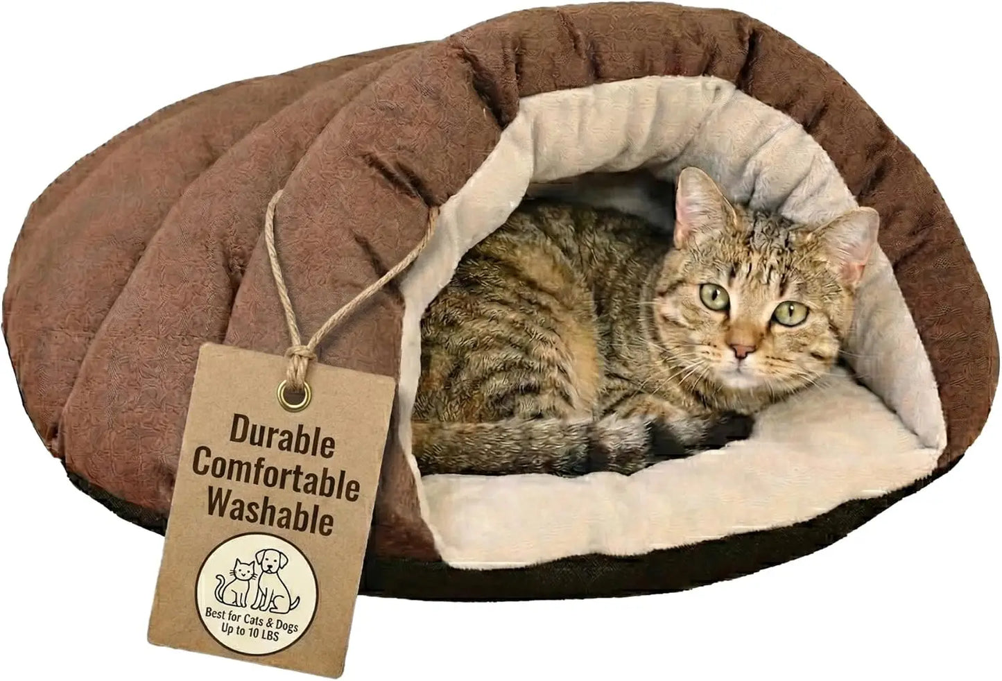 Sleep Zone Cuddle Cave Pet Bed Plush Interior For Pets