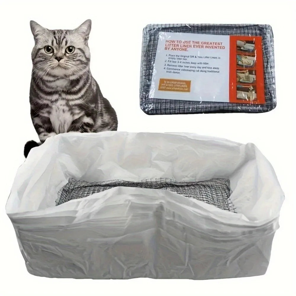 10pcs Washable Cat Litter Filters - Easy to Use, Recyclable, Excellent Workmanship, Designed for Pet Litter Box Liners