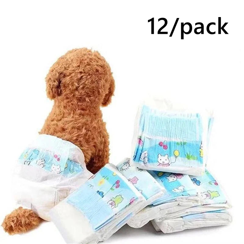 10/12PCS/pack Super Absorption Physiological Pants Dog Diapers For Dogs Pet Female/Male Dog Disposable Leakproof Nappies Puppy