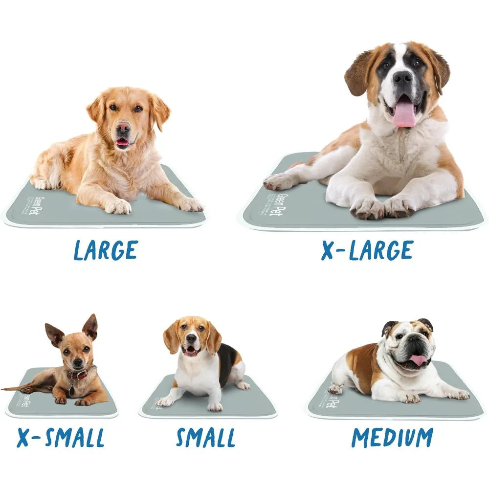 Self-Cooling Pet Mat, Large (46-80 lbs) - Pressure Activated, No Water or Electricity Needed, Non-Toxic Gel