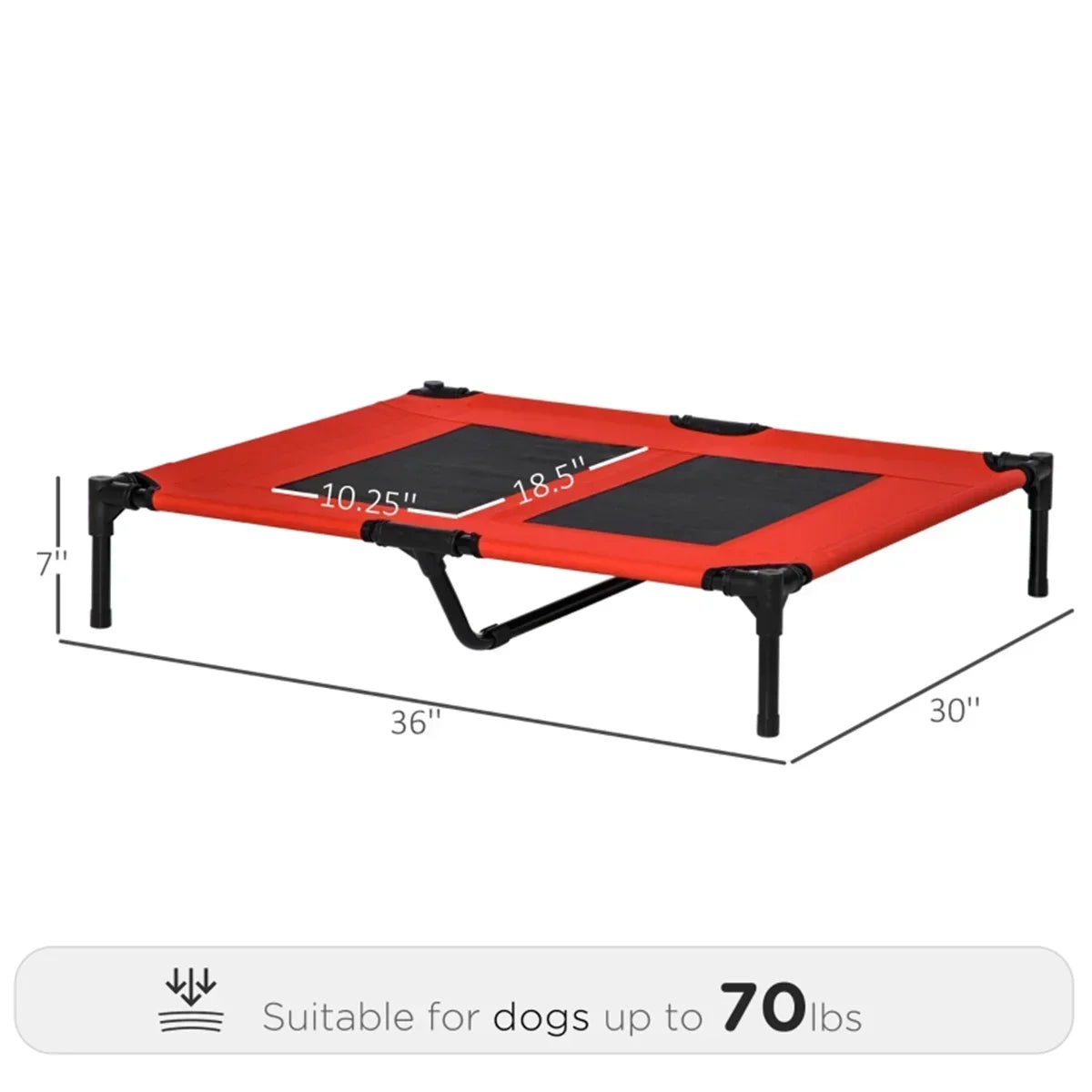 Moisture Proof Dog Bed With Breathable Mesh Fabric For Easy Cleaning Durable Steel Frame Pet Bed