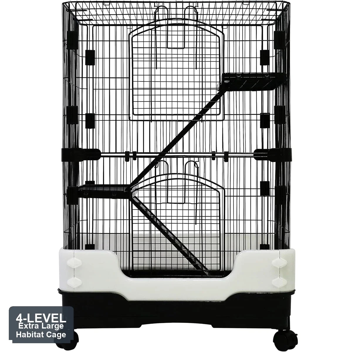 Small Animal Habitat Cage With Four Levels For Rodents And Pets