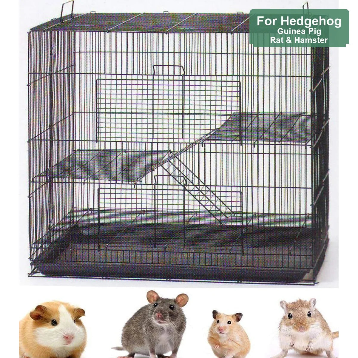 Small Animal Habitat Cage With Four Levels For Rodents And Pets