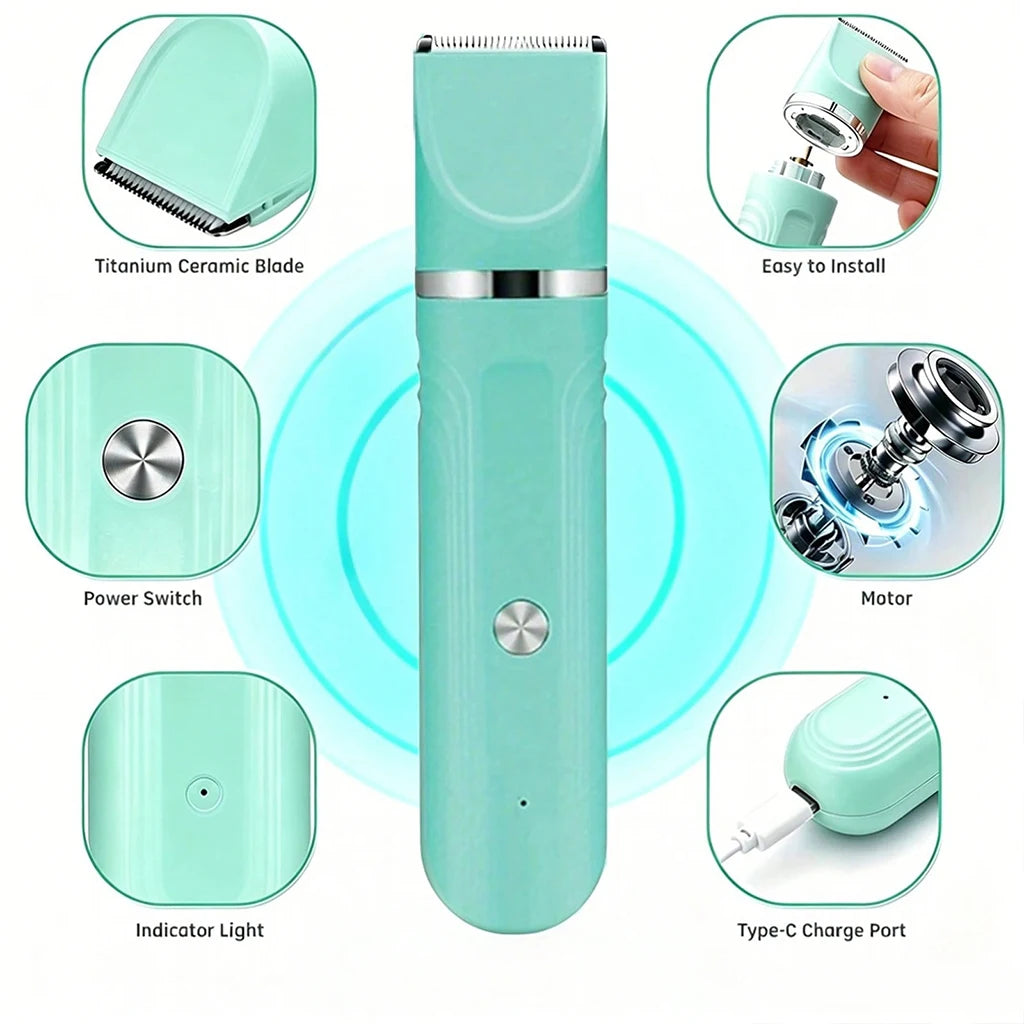 SHUYU 4 In 1 Pet Hair Clipper Cordless Dog Cat Grooming Kit