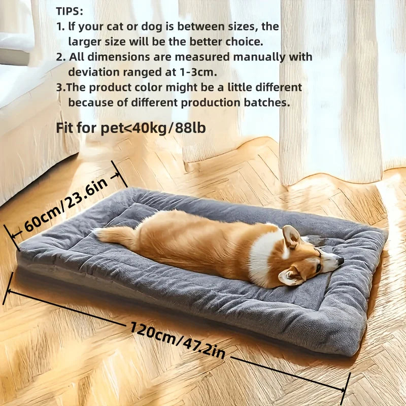 Plush Dog Bed Soft Polyester Mat For Dogs And Pets