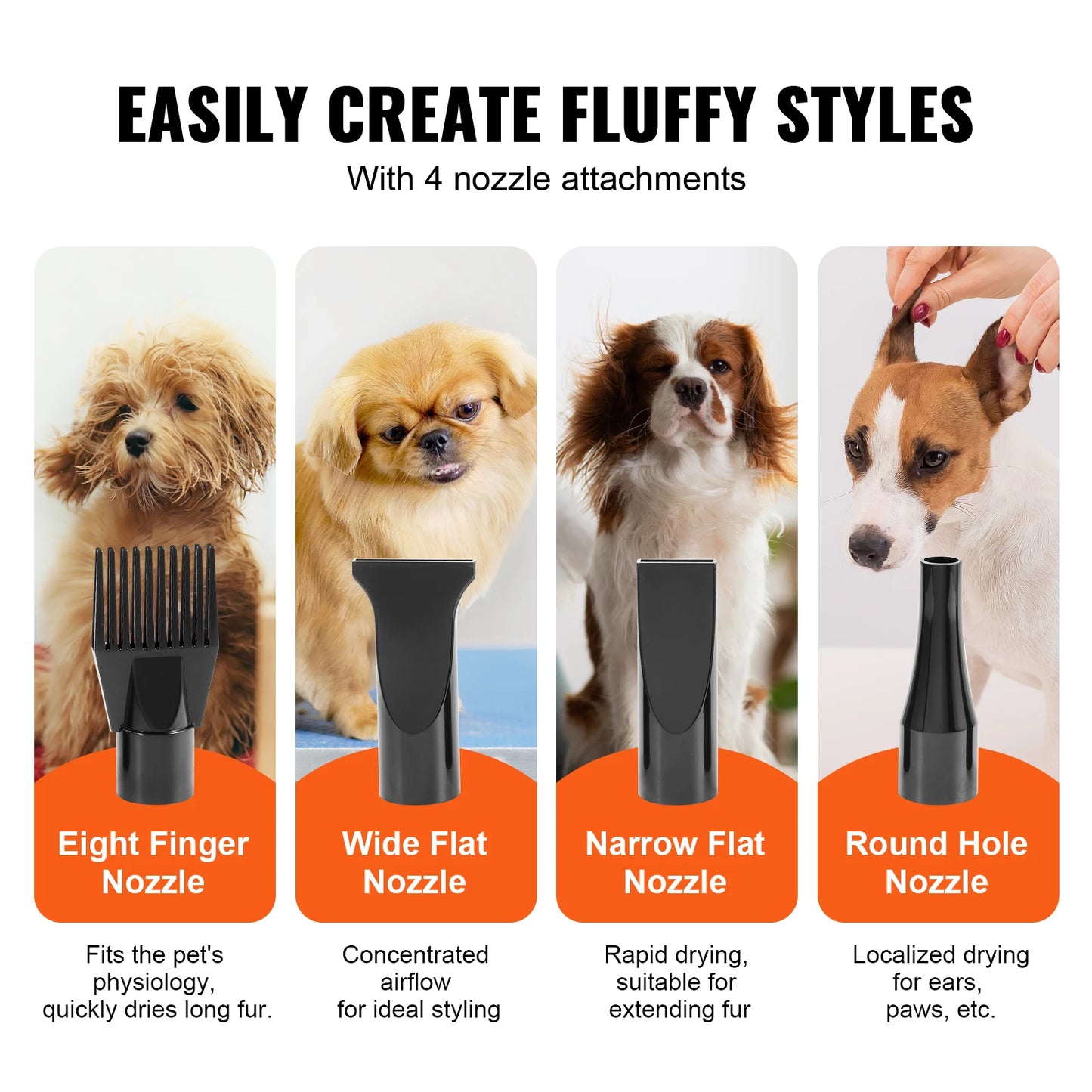 SucceBuy 2000W Dog Grooming Dryer With Adjustable Speed Temperature