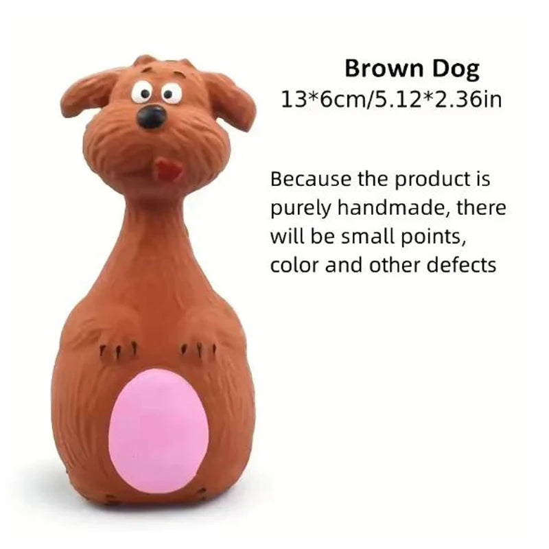 Dog Toys Sound Squeaky Elephant Cow Rubber Interactive Chew Toy