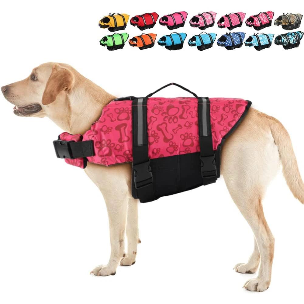 Dog Life Jacket Dog Life Vest for Swimming Beach Boating with High Buoyancy Summer Pet Flotation Vest for Small Medium Large Dog