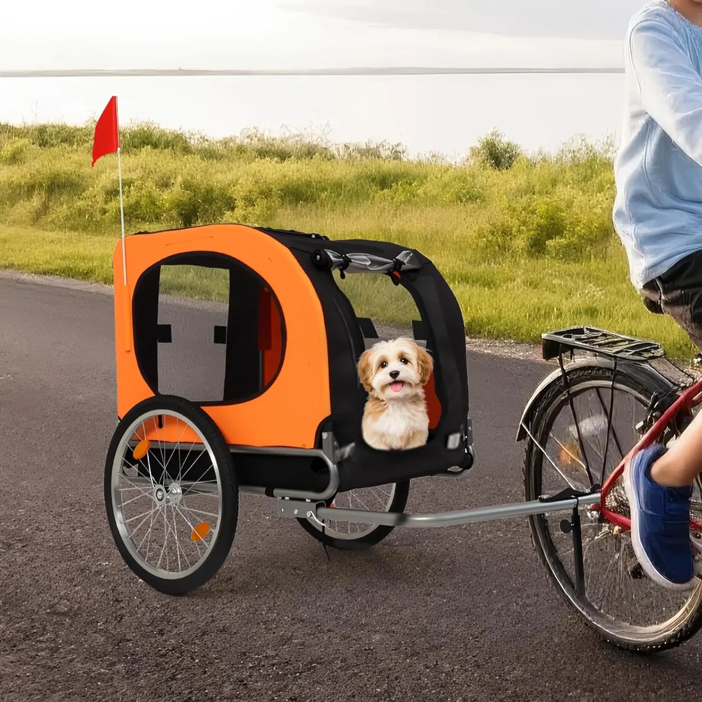 TWISTER.CK Dog Bike Trailer Foldable Quick Release Wheels