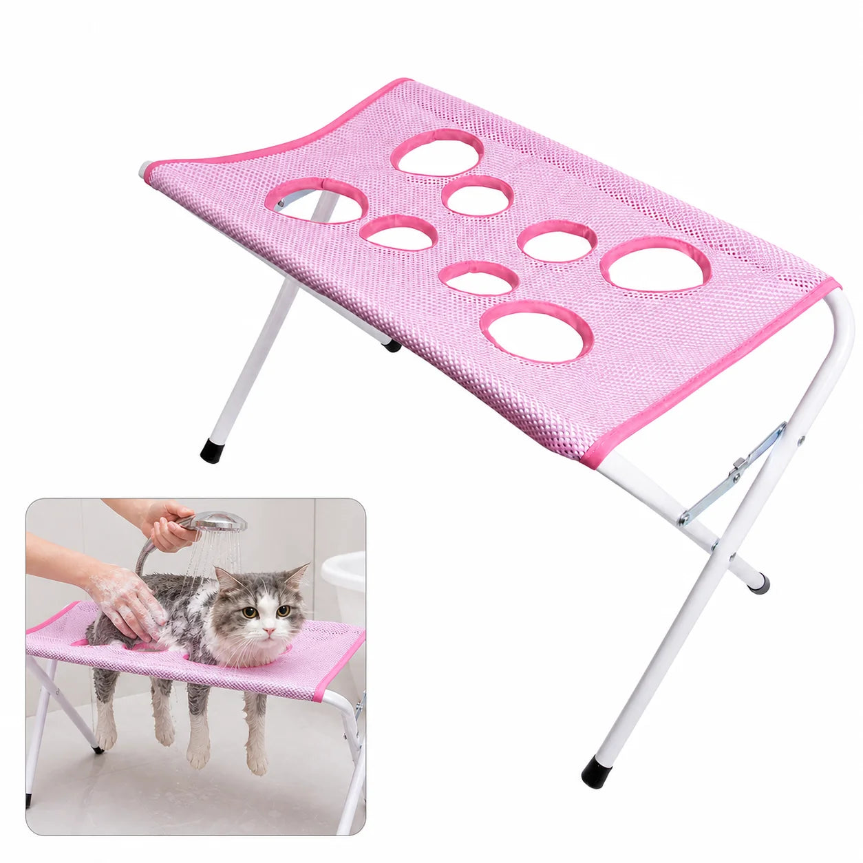 Sindax Pet Grooming Hammock Stand Foldable Bathing Rack