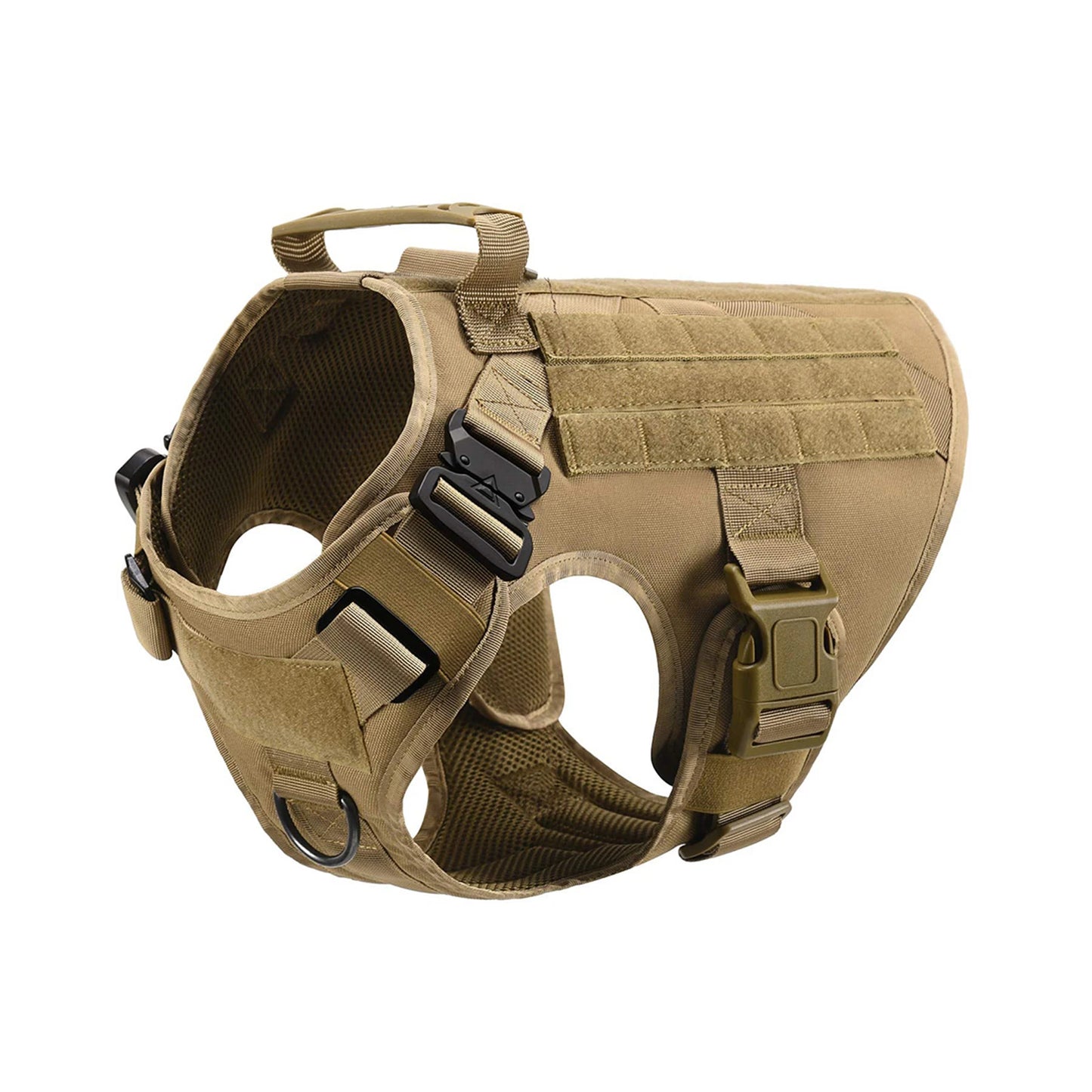 Tactical Dog Harness With Molle Pouches And Reflective Vest
